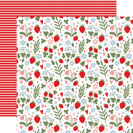 Garden Berries - Echo Park Strawberry Fields Cardstock 12"X12"