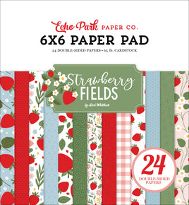 Strawberry Fields - Echo Park Double-Sided Paper Pad 6"X6"