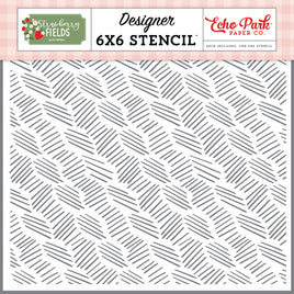Berry Basket Weave - Echo Park Stencil 6"X6"