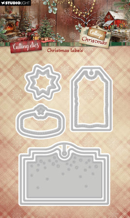 SL Cutting Dies Christmas Labels Cottage Christmas