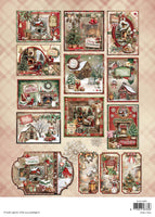SL Card Making Pad For Creating 12 Cards Cottage Christmas 14 Sheets