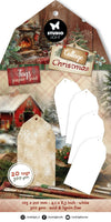 SL Tag Paper Pad White Tags Cottage Christmas 20 Sheets