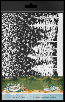 SL Acetate Sheets Snow & Landscape Christmas Forest 6 Sheets