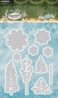 SL Cutting Dies Trees And Snow Christmas Forest 10 Pieces
