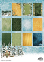 SL Designer Paper Pad Background Paper Christmas Forest 36 Sheets