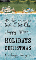 SL Clear Stamps Sentiments Christmas Forest 6 Pieces