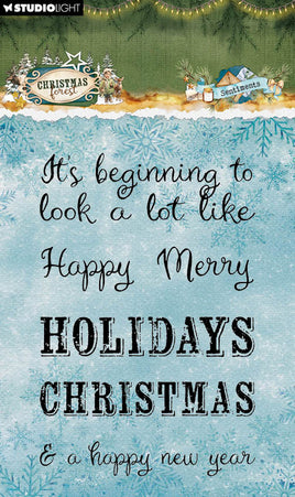 SL Clear Stamps Sentiments Christmas Forest 6 Pieces