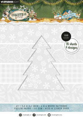 SL Vellum Paper Pad Backgrounds Christmas Forest 16 Sheets