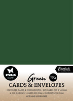 SL Cards & Envelopes Christmas Green Consumables 20 Pieces