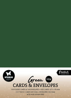 SL Cards & Envelopes Christmas Green Consumables 20 Pieces