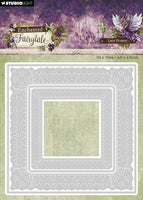 SL Cutting Dies Lace Frames Square Enchanted Fairytale 4 Pieces