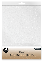 SL Acetate Sheet Snowflakes White Essentials 6 Sheets