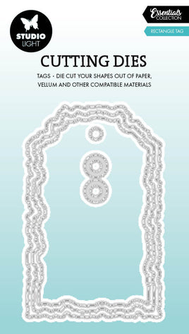 SL Cutting Die Torn Edge Tag Rectangle Essentials 5 Pieces