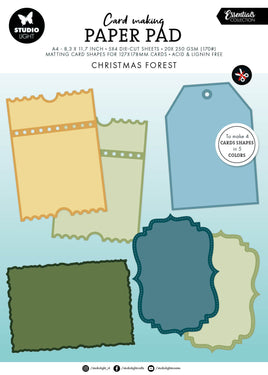 SL Card Making Pad Christmas Forest 105x148mm Essentials 20 Sheets