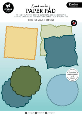 SL Card Making Pad Christmas Forest 152x152mm Essentials 20 Sheets