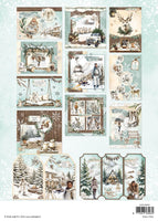 SL Card Making Pad Rustic Winter Essentials 14 Sheets