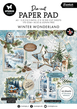 SL Die-Cut Paper Pad Winter Wonderland Essentials 20 Sheets