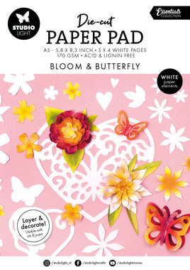 SL Die-Cut Paper Pad Bloom & Butterfly Essentials 20 Sheets