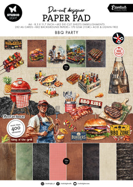 SL Die-Cut Paper Pad BBQ Party Essentials 28 Sheets