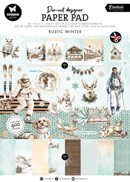 SL Die-Cut Paper Pad Rustic Winter Essentials 28 Sheets