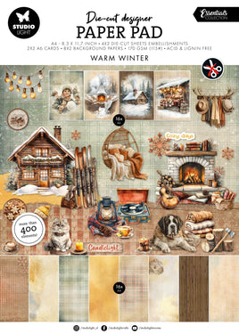 SL Die-Cut Paper Pad Warm Winter Essentials 28 Sheets