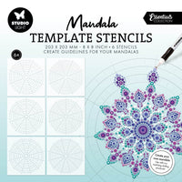 SL Mask Mandala Template Stencils x6 Essentials 6 Pieces