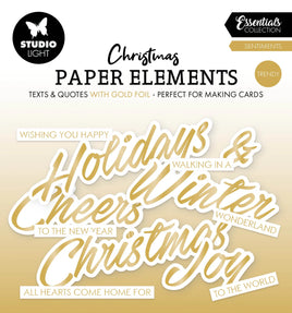 SL Paper Elements Gold Sentiments Trendy Essentials 40 Pieces
