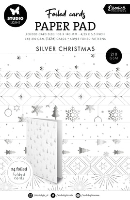 SL Foiled Cards Silver Patterns Essentials 24 Sheets