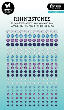 SL Self-Adhesive Rhinestones Lagoon Essentials 105x180x4mm 240 PC nr.01