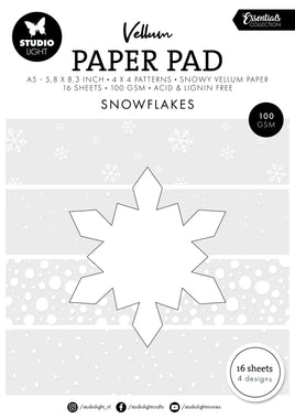 SL Vellum Paper Pad Snowflakes Essentials 16 Sheets