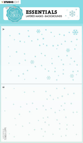 SS Mask Background Snowfall Sweet Stories 210x150x1mm 1 PC nr.140
