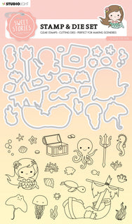 SL Stamp & Cutting Die Under The Sea Sweet Stories 154x213x1mm 24 PC nr.57