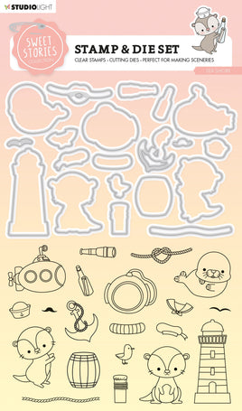 SL Stamp & Cutting Die Sea Shore Sweet Stories 154x223x1mm 20 PC nr.58