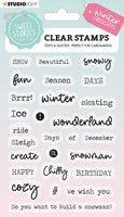 SS Clear Stamp Quotes Small Winter Season Sweet Stories 105x148x3mm 1 PC nr.163
