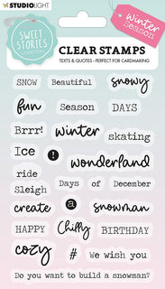 SS Clear Stamp Quotes Small Winter Season Sweet Stories 105x148x3mm 1 PC nr.163