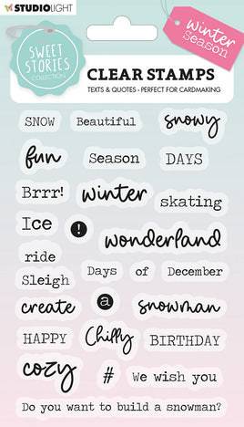SS Clear Stamp Quotes Small Winter Season Sweet Stories 105x148x3mm 1 PC nr.163
