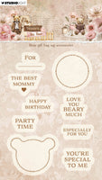 SL Clear Stamp Bear Gift Bag Tag Accessories Teddy's Tea Time 9 Pieces