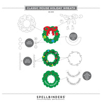 Say Cheese Classic Mouse Christmas - Classic Mouse Holiday Wreath Die