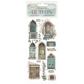 Venice City of Art Doors and Windows  - Stamperia Rub-On 4"X8.5"