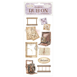 Quiet Days Vintage Photography - Stamperia Rub-On 4"X8.5"