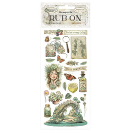 Herbarium Silvae Bridge - Stamperia Rub-On 4"X8.5"