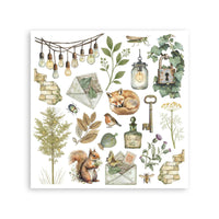 Herbarium Silvae - Stamperia Rub-On Kit 6.1"X6.1" 6/Pkg