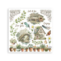 Herbarium Silvae - Stamperia Rub-On Kit 6.1"X6.1" 6/Pkg