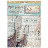 Venice City of Art stripes - A6 Rice Paper Backgrounds (8 Sheets)