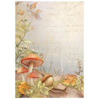 Whispering Woods - Stamperia Rice Paper Backgrounds A6 8/Pkg