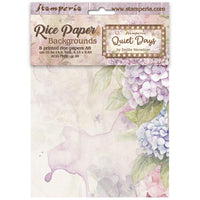 Quiet Days - Stamperia Rice Paper Backgrounds A6 8/Pkg