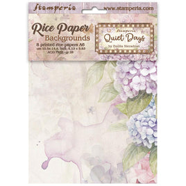 Quiet Days - Stamperia Rice Paper Backgrounds A6 8/Pkg