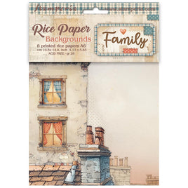 Family - Stamperia A6 Rice Paper Backgrounds