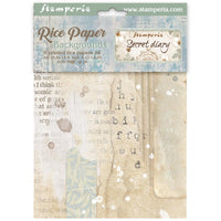 Create Happiness Secret Diary - Stamperia Assorted Rice Paper Backgrounds