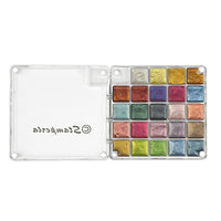 Metallic Watercolor Paint Set, 24 Colors